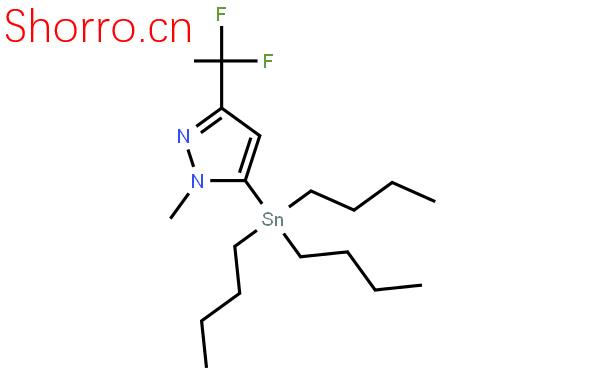 1-甲基-5-(三丁基錫烷基)-3-(三氟甲基)-1H-吡唑結(jié)構(gòu)式圖片|191606-78-7結(jié)構(gòu)式圖片
