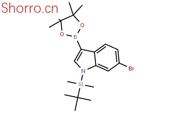 6-溴-1-(叔丁基二甲基錫)吲哚-3-硼酸頻那醇酯結(jié)構(gòu)式圖片|1256358-99-2結(jié)構(gòu)式圖片