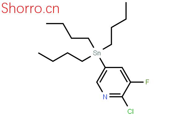 3-氯-2-氟-5-(三丁基錫烷基)吡啶結(jié)構(gòu)式圖片|405556-97-0結(jié)構(gòu)式圖片