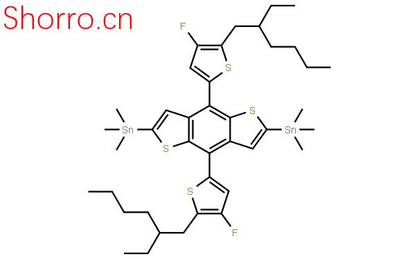 (4,8-雙(5-(2-乙基己基)-4-氟噻吩基)并[1,2-B;4,5-B']二噻吩基)雙(三甲基錫基)結(jié)構(gòu)式圖片|1514905-25-9結(jié)構(gòu)式圖片