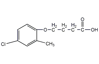 4-(4-氯-2-甲基氧基)丁酸結構式