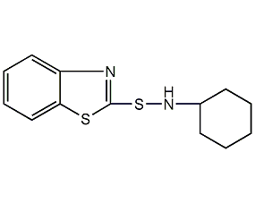 N-環(huán)己基-2-并噻唑次磺酸酰胺結(jié)構(gòu)式